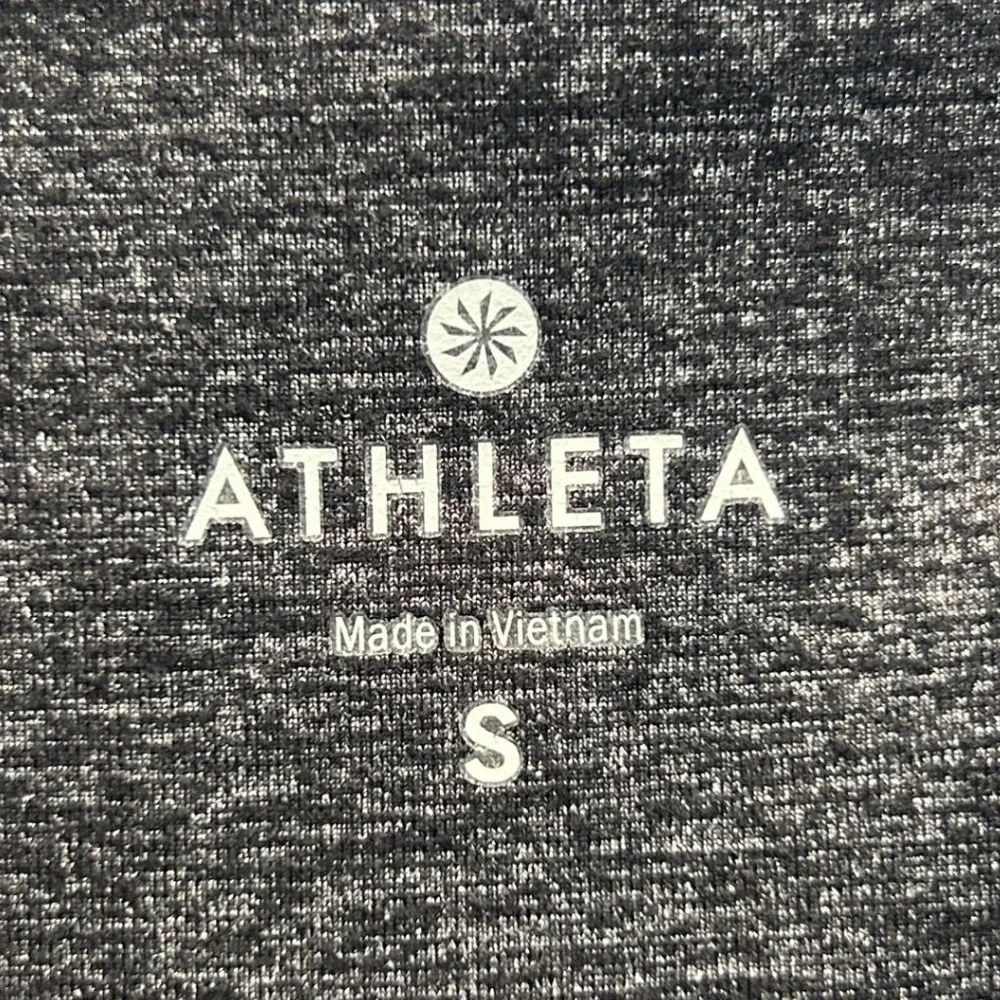 Athleta Capri Leggings Womens Small Heather Gray High Rise Yoga Athletic Pants
